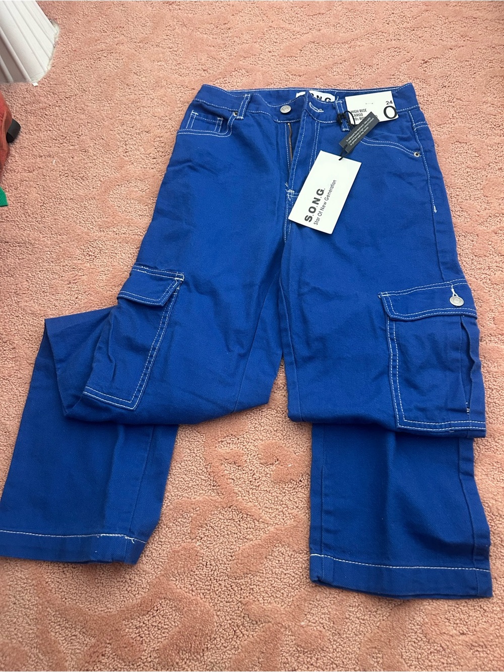 Women’s Royal Blue Cargo Jeans